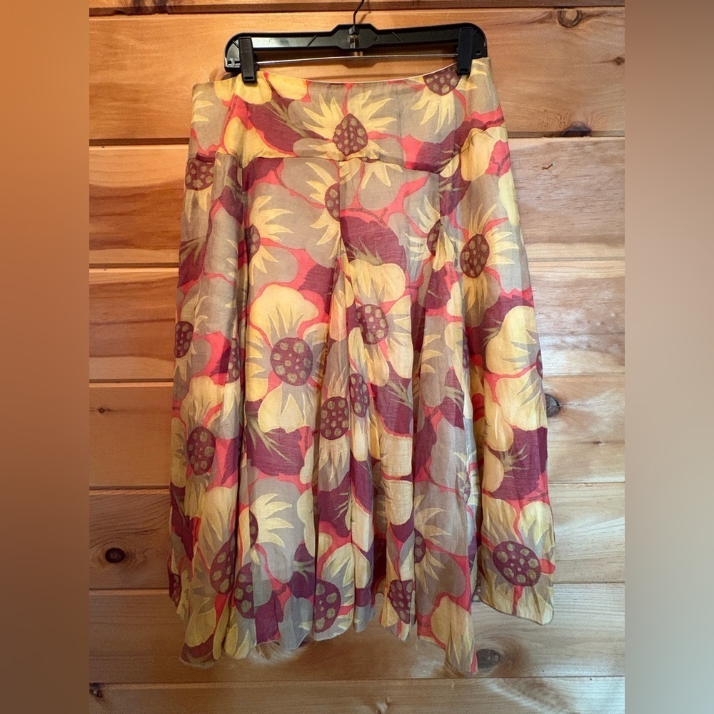 Nic & Zoe 12 SUNFLOWER Skirt Lightweight Tencel Blend Lined